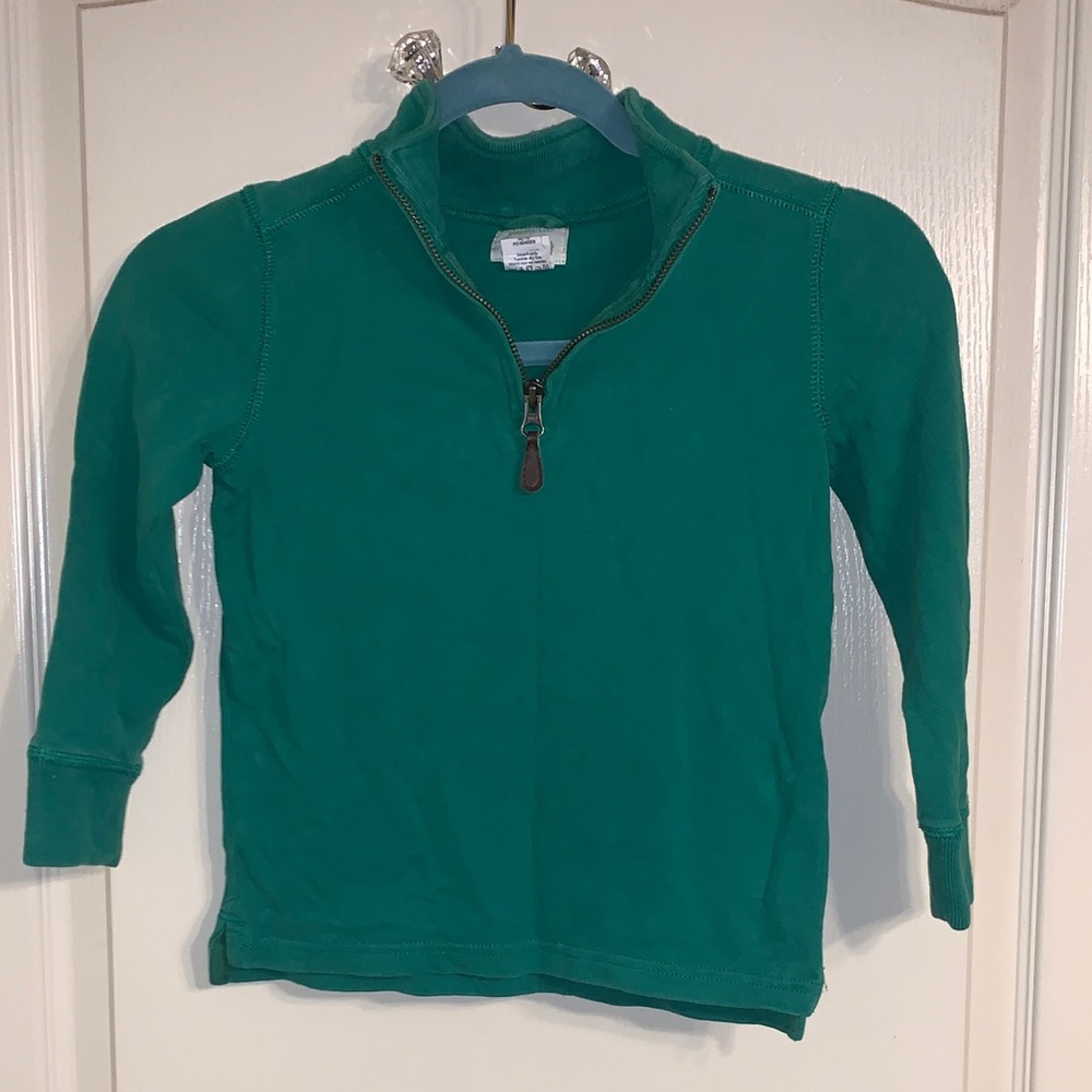 J. Crew Kids Teal Quarter-Zip Sweater